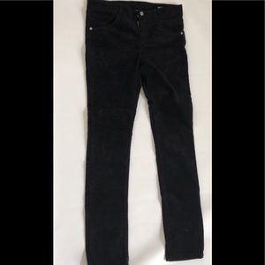 Stretch velvet corduroy skinny jeans